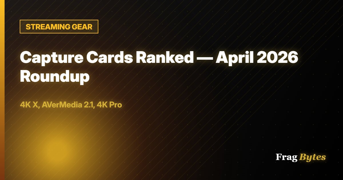 Capture Cards Ranked — April 2026 Roundup