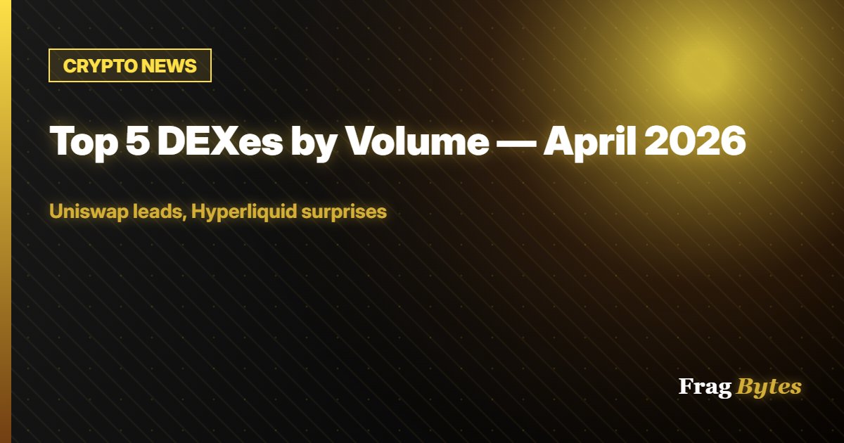 Top 5 DEXes by Volume — April 2026