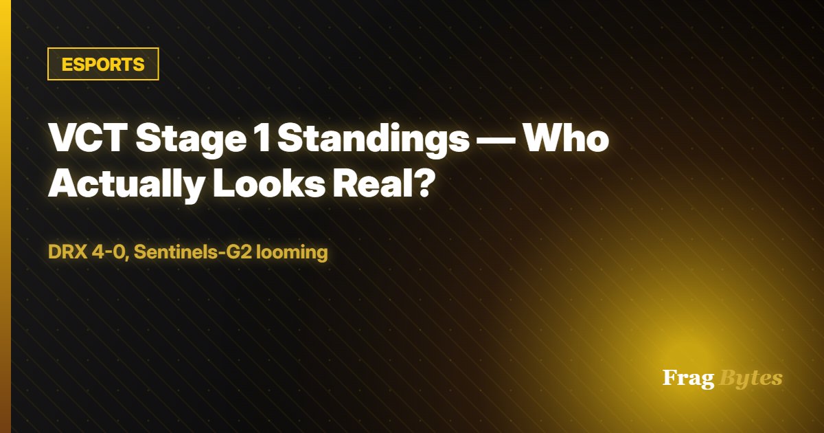 VCT Stage 1 Standings — Who Actually Looks Real?